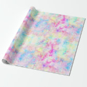 Pastel Rainbow Tie Dye Cadeaupapier (Uitgerold)