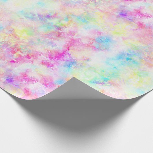 Pastel Rainbow Tie Dye Cadeaupapier (Hoek)