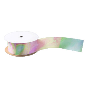 Pastel Rainbow Tie Dye Girls Birthday Satijnen Lint
