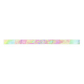 Pastel Rainbow Tie Dye Girls Birthday Satijnen Lint (Voorkant)