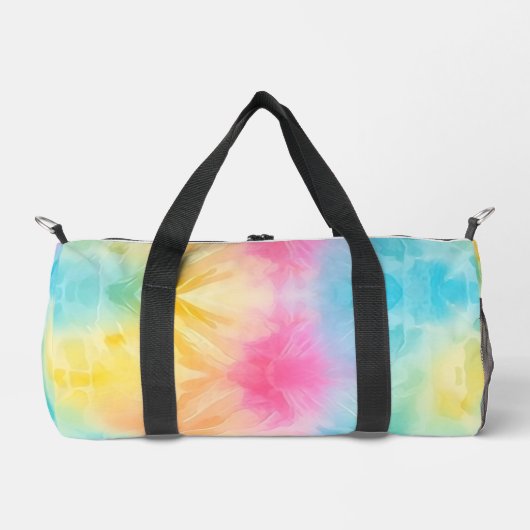Pastel Rainbow Tie Dye Girls Gear bag Plunjezak (Voorkant)
