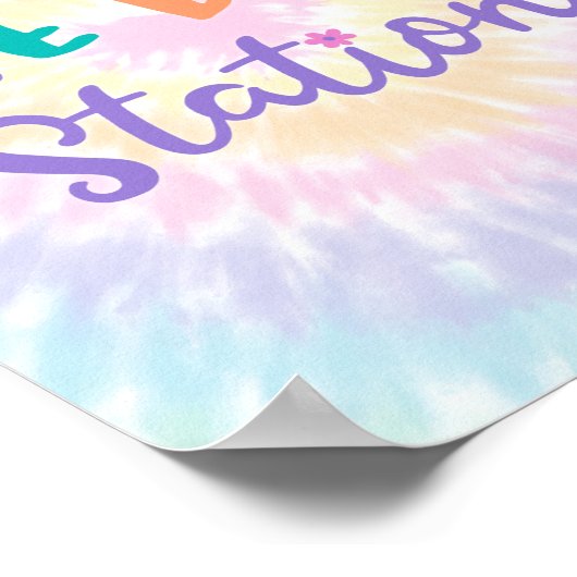 Pastel Rainbow Tie Dye Station Poster (Hoek)