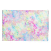 Pastel Rainbow Tie Dye Waterverf Pillow Hoesje Kussensloop (Achterkant-Links)