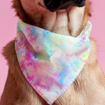 Pastel Rainbow Tie Dye Waterverf Schattige Dog Bandana<br><div class="desc">Deze schattige hond (of mens!) bandana beschikt over een prachtige werveling van stropdas-dye stijl pastel regenboog kleuren met subtiele holografische,  iriserende en waterverf beelden.</div>