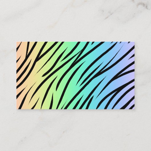 Pastel Rainbow Tiger —  afdrukken Visitekaartje (Achterkant)