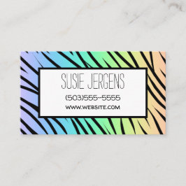 Pastel Rainbow Tiger — afdrukken Visitekaartje