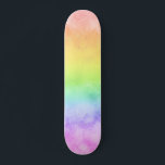 Pastel rainbow trendy schaduwen watercolor gradien persoonlijk skateboard<br><div class="desc">Pastel rainbow trendy schaduwen watercolor gradient</div>