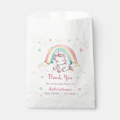 Pastel Rainbow Unicorn Baby shower Bedankzakje (Voorkant)