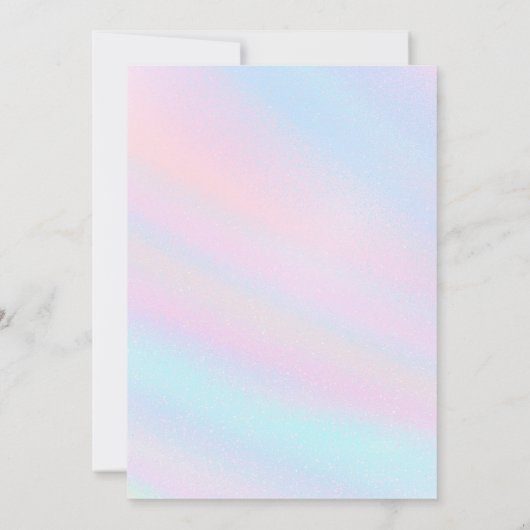 Pastel Rainbow Unicorn Birthday Kaart (Achterkant)