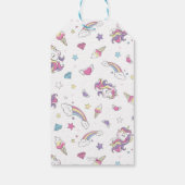 Pastel Rainbow Unicorn Birthday Party, bedankt Cadeaulabel (Achterkant)