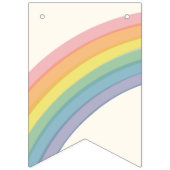 Pastel Rainbow Unicorn Birthday Party Vlaggetjes (Eerste vlag)