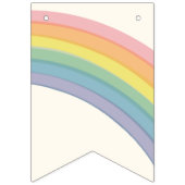 Pastel Rainbow Unicorn Birthday Party Vlaggetjes (Derde vlag)