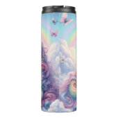 Pastel Rainbow Unicorn Dreamland Serenity Thermosbeker (Achterkant)