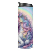 Pastel Rainbow Unicorn Dreamland Serenity Thermosbeker (Geroteerd rechts)