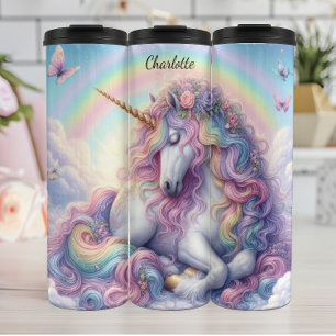 Pastel Rainbow Unicorn Dreamland Serenity Thermosbeker