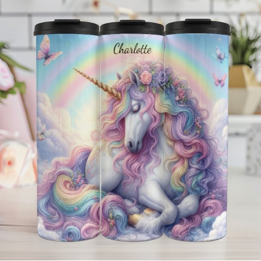 Pastel Rainbow Unicorn Dreamland Serenity Thermosbeker