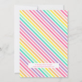 Pastel Rainbow Unicorn Verjaardagsfeestje Uitnodig Kaart (Achterkant)