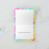 Pastel Rainbow Verjaardag Bedankt Card (Binnen)