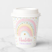 Pastel Rainbow Verjaardag Papieren Cups Papieren Bekers (Voorkant)