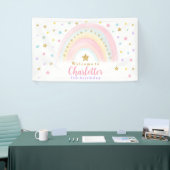 Pastel Rainbow Verjaardag Vinyl Welkom Banner (Beurs)