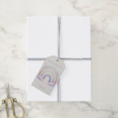 Pastel Rainbow verjaardagsfeestje cadeau Label Cadeaulabel (Met Touw)