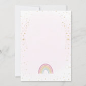 Pastel Rainbow Verjaardagsfeestje Uitnodigen Kaart (Achterkant)