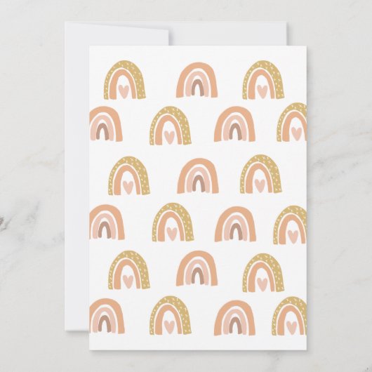 Pastel Rainbow Verjaardagsuitnodiging Kaarten (Achterkant)