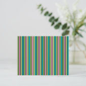Pastel Rainbow Vertical Lines Geometric Pink Green Briefkaart (Staand voorkant)