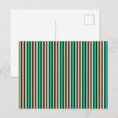 Pastel Rainbow Vertical Lines Geometric Pink Green Briefkaart (Voorkant / Achterkant)