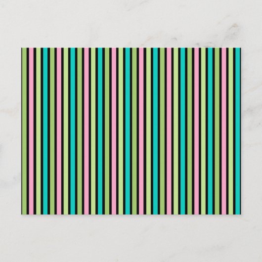 Pastel Rainbow Vertical Lines Geometric Pink Green Briefkaart (Voorkant)
