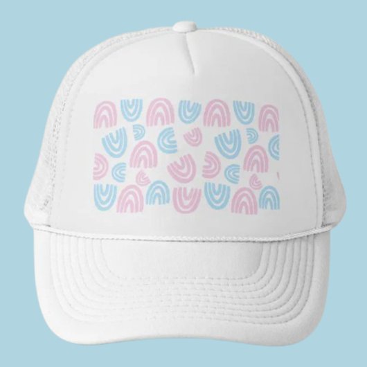 Pastel Rainbow Vibes Trucker Hat Trucker Pet