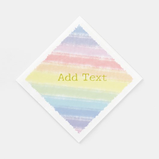 Pastel Rainbow Waterverf aangepaste tekst Baby sho Servet (Hoek)