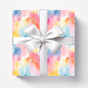 Pastel Rainbow Waterverf Abstract Cadeaupapier