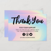 Pastel Rainbow-Waterverf Hartelijk dank voor mediu (Voorkant / Achterkant)