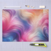 Pastel Rainbow Waterverf Textuur Waves Decoupage Tissuepapier (Craft)