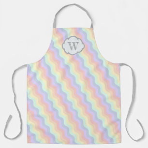 Pastel Rainbow Waves All-Over Print Schort