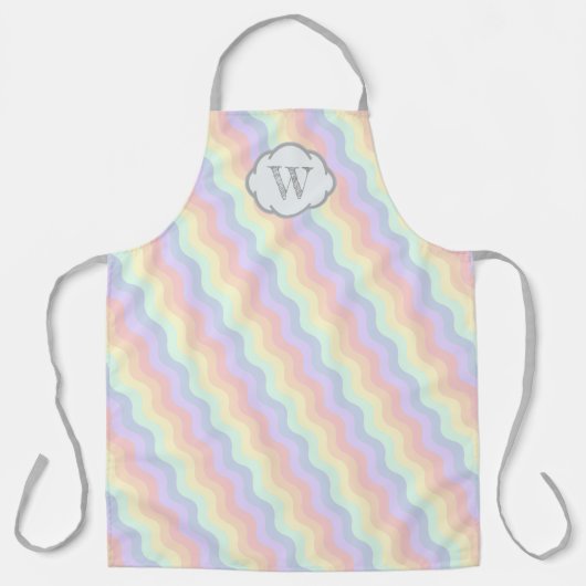 Pastel Rainbow Waves All-Over Print Schort (Voorkant)