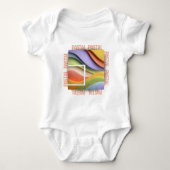 Pastel Rainbow Waves Baby Bodysuit or T-Shirt (Voorkant)