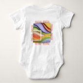 Pastel Rainbow Waves Baby Bodysuit or T-Shirt (Achterkant)