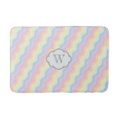 Pastel Rainbow Waves Bath Mat (Voorkant)