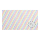 Pastel Rainbow Waves Kussen Hoesje Kussensloop (Achterkant)