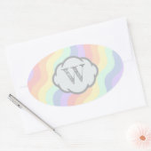 Pastel Rainbow Waves Sticker (Envelop)