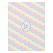 Pastel Rainbow Waves Tafelkleed (Voorkant)