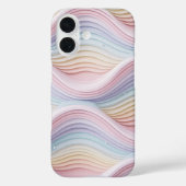 Pastel Rainbow Wavy Abstract Phone Case (Achterkant)