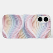 Pastel Rainbow Wavy Abstract Phone Case (Achterkant (horizontaal))