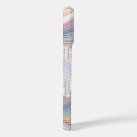 Pastel Rainbow Wavy Abstract Phone Case (Achterkant / Rechts)