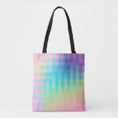 Pastel Rainbow Wavy Design Tote Bag (Voorkant)