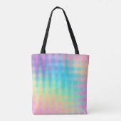 Pastel Rainbow Wavy Design Tote Bag (Achterkant)