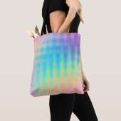 Pastel Rainbow Wavy Design Tote Bag (Dichtbij)