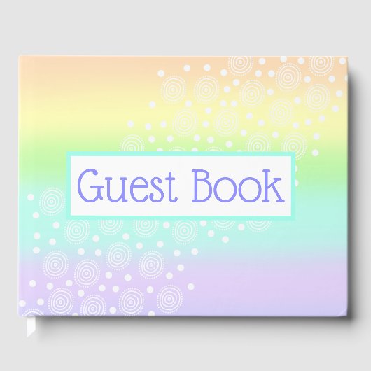 Pastel Rainbow Weddenschap Gastenboek (Voorkant)